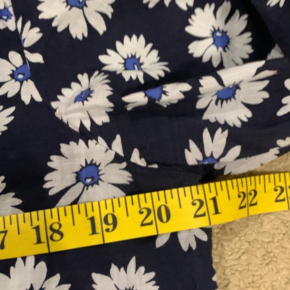 Gap floral top blue with white daisies, large pure cotton for women - Picture 6 of 7